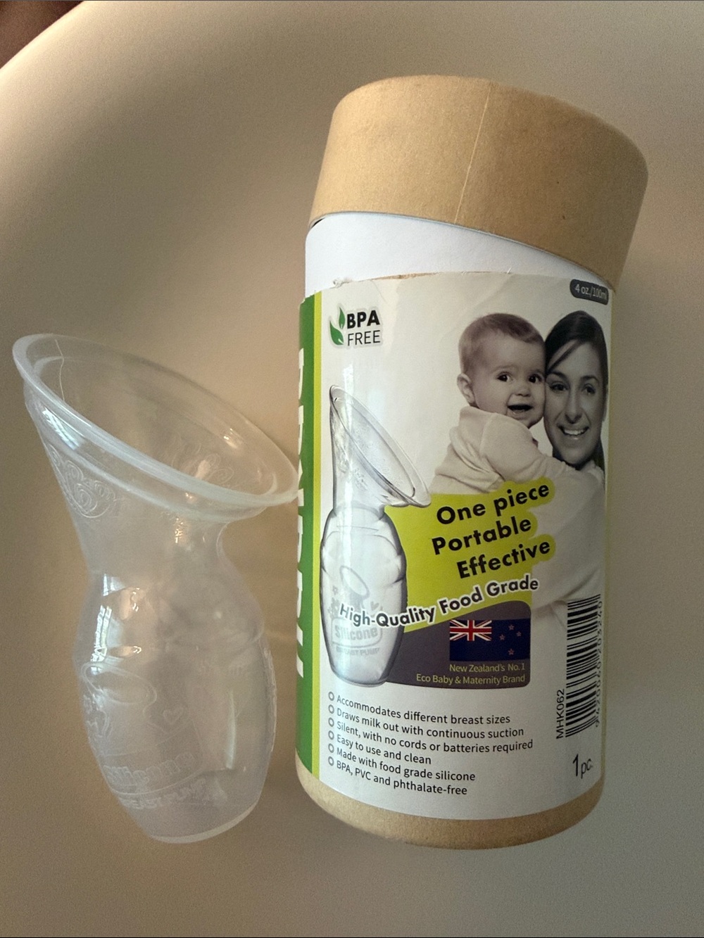 NWT Portable One-Piece Breast Milk Collector - Clear